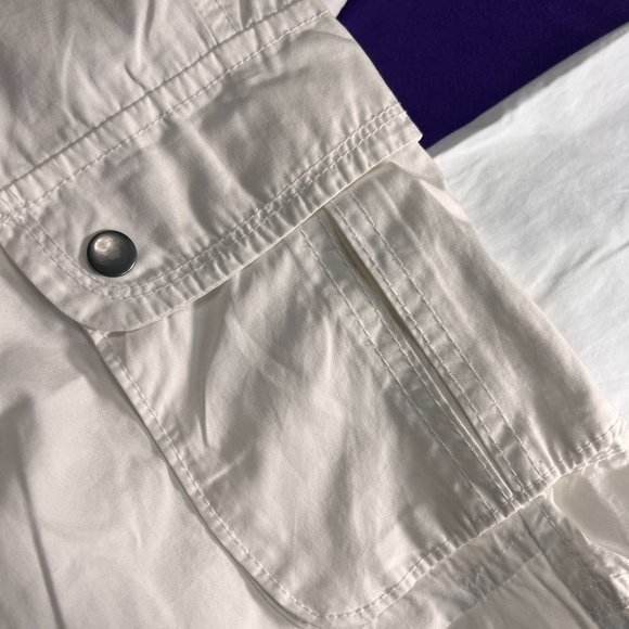 📌Kenneth Cole Reaction White Casual Poll On Pants - Roll Up Leg - Pockets - Picture 10 of 16